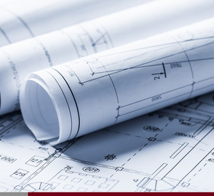 Symbolbild: Die Baupläne eines Gebäudes.