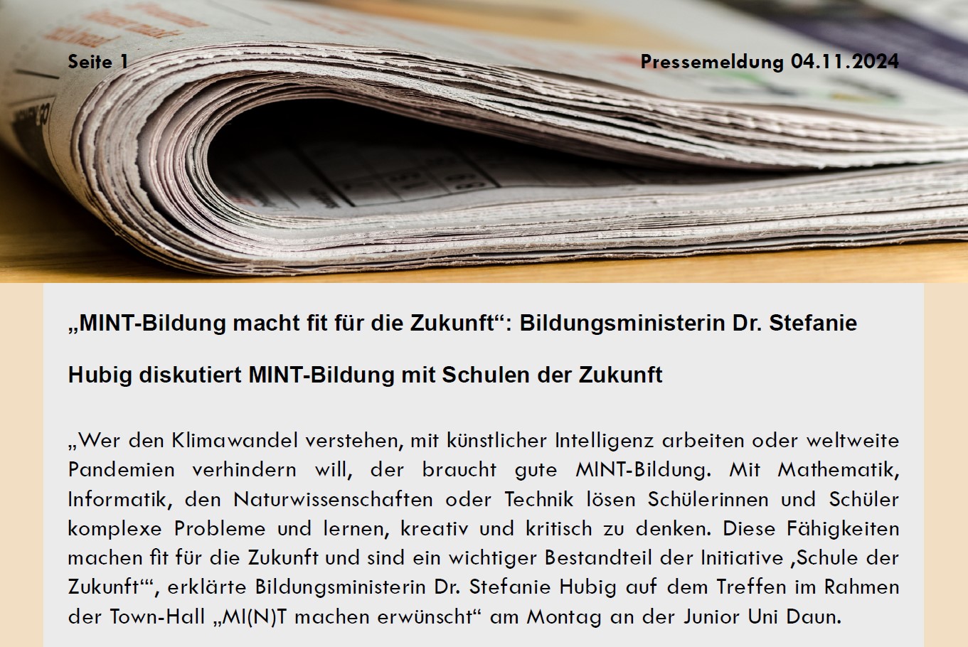 Link zur Pressemeldung